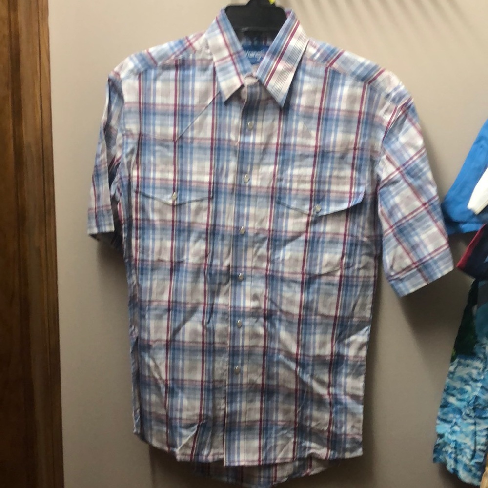 Vintage NWT Wrangler Western Short Sleeve Snap Up Shirt